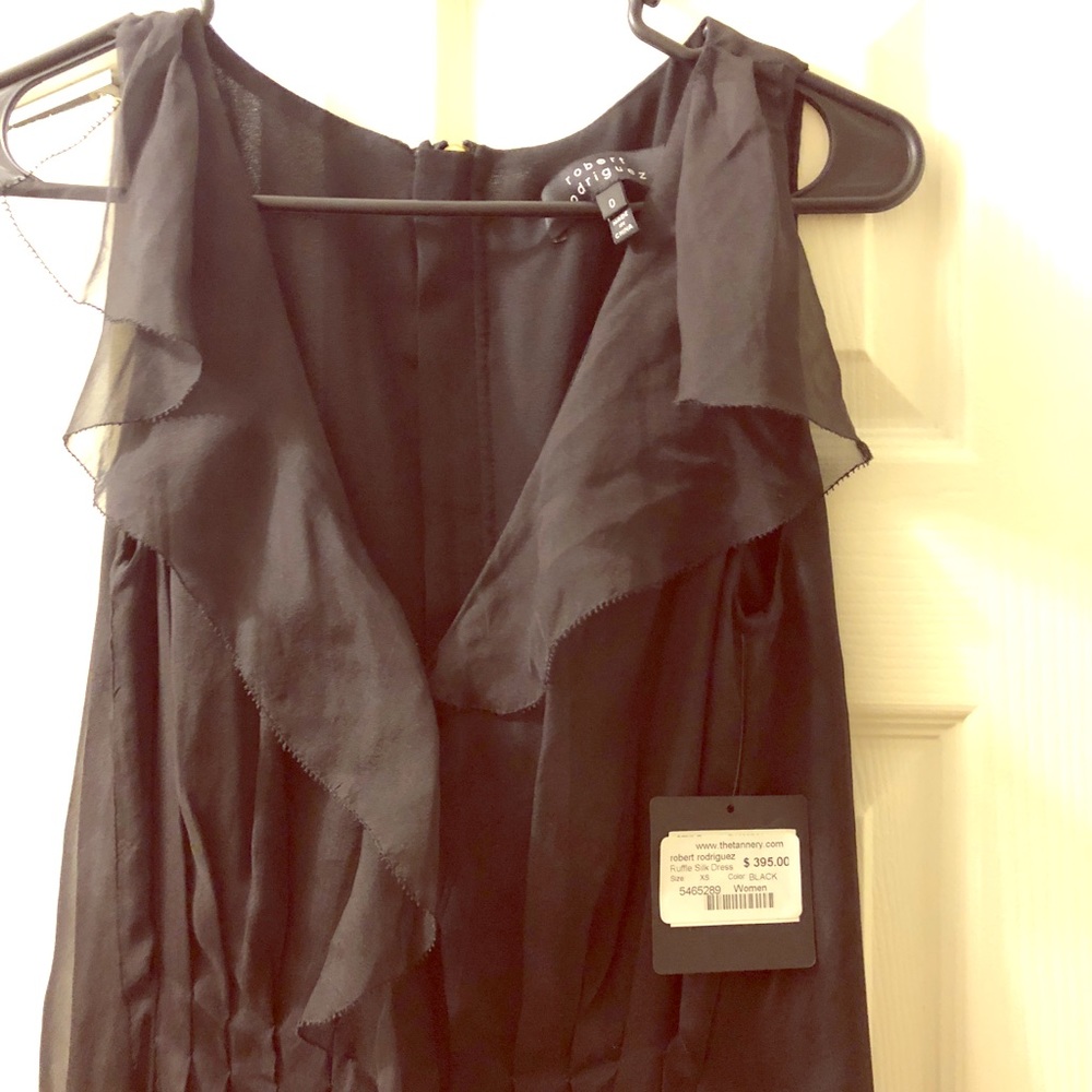 Robert Rodriguez Ruffle Silk Dress